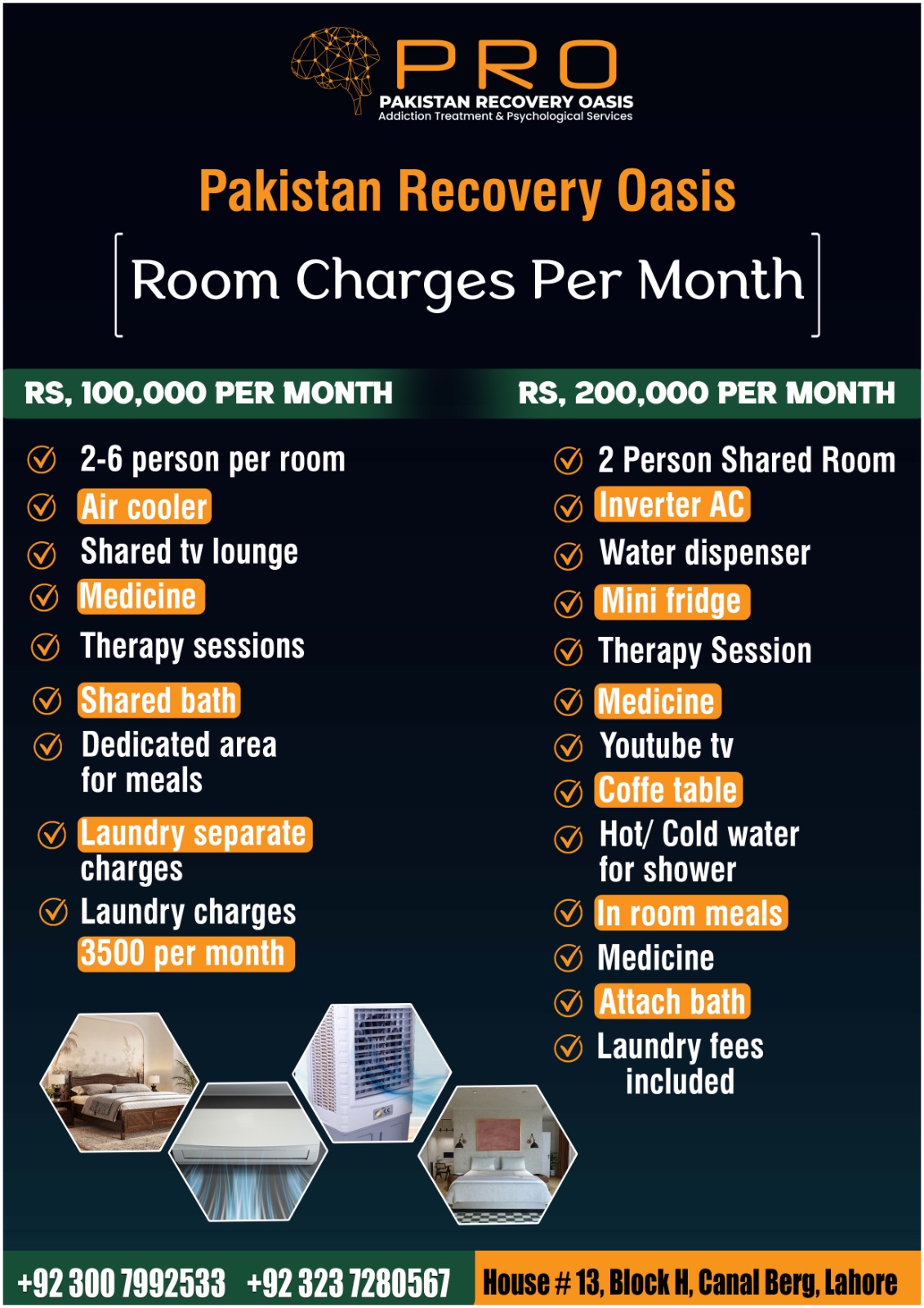 Pakistan Recovery Oasis Packages
